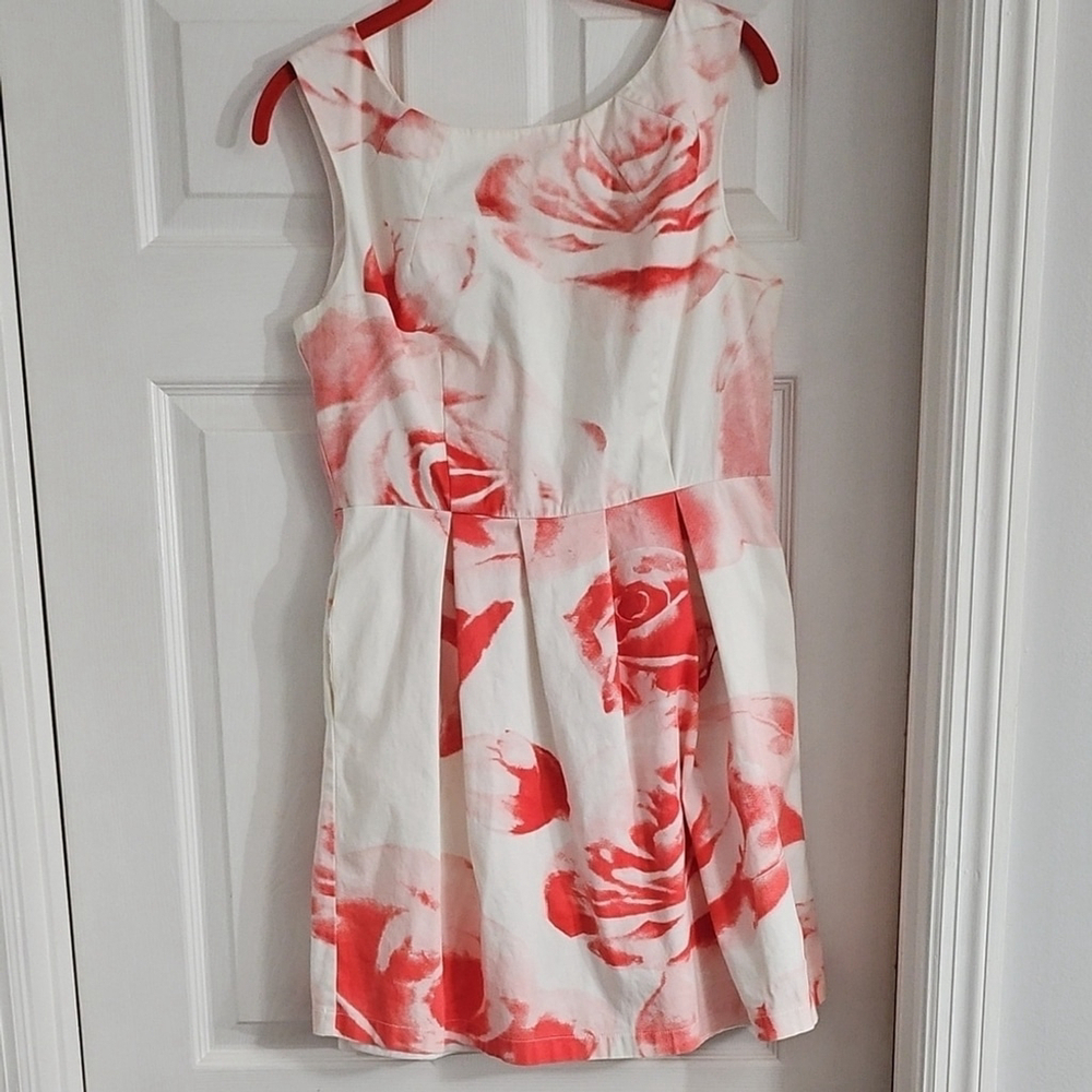 Pink Martini Pleated Scoop Neck Dress